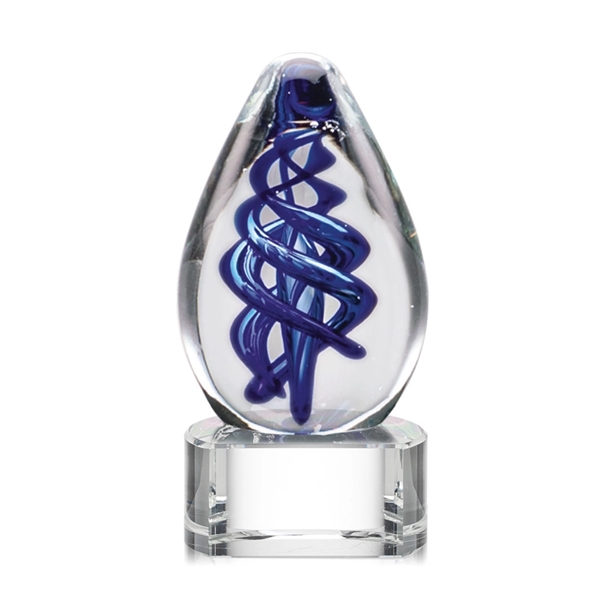 Hand blown 5" high art glass award on a clear or... from ASI 84592 St Regis Group / St Regis