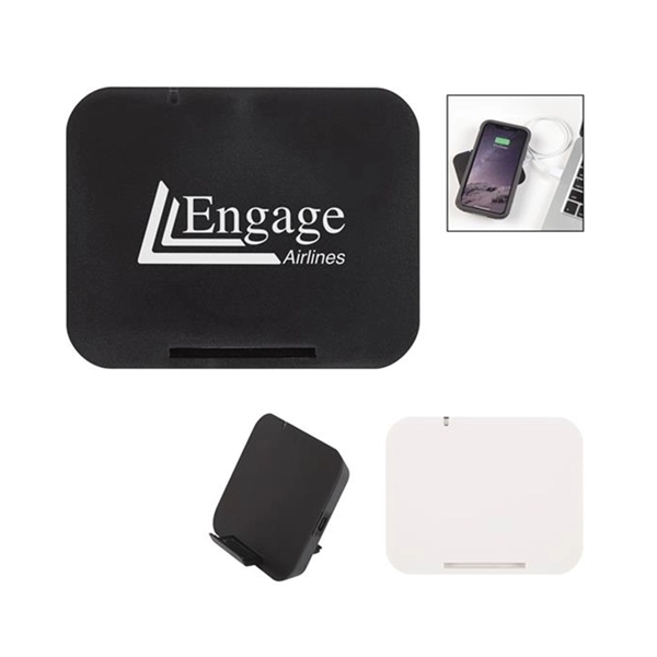 Qi enabled wireless charger with phone stand... from ASI 37218 Athena Promo (tm)
