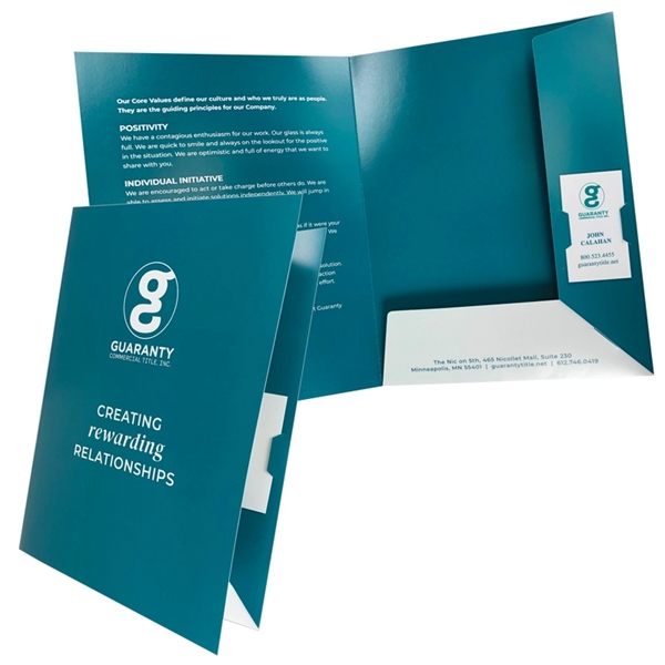 Eco Friendly non-adhesive Large Presentation Folder (9"x12") PMS Printed... from ASI 32050 Admore / Admore®
