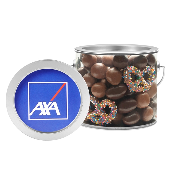 Paint Can - Chocolate Mix with Milk Chocolate Sprinkled Mini Pretzels,... from ASI 71685 Midnite Snax®