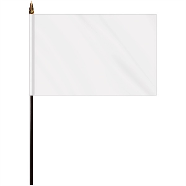 6" x 9" Single Reverse Polyester Stick Flags on a11.8" Black... from ASI 80228 Quinn