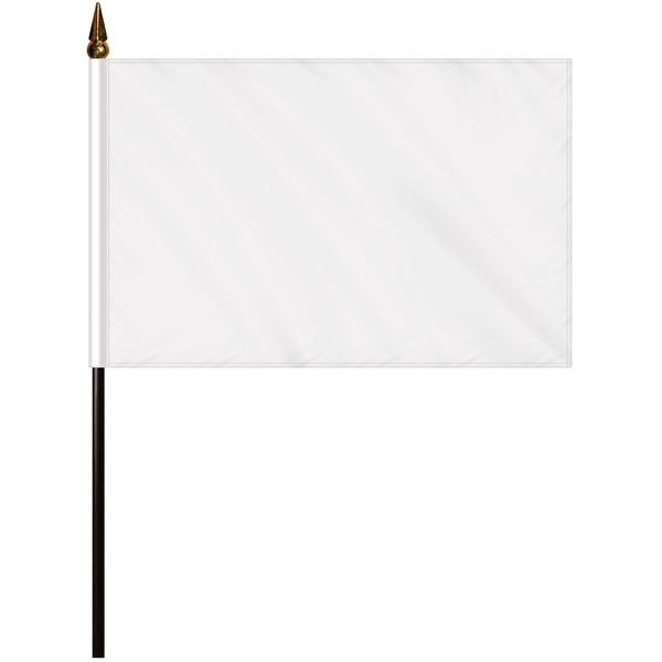 8" x 12" Single Reverse Polyester Stick Flag on a 15.75"... from ASI 80228 Quinn