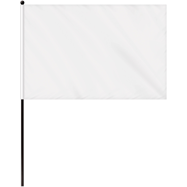 12" x 18" Single Reverse Knitted Polyester Stick Flag on a... from ASI 80228 Quinn