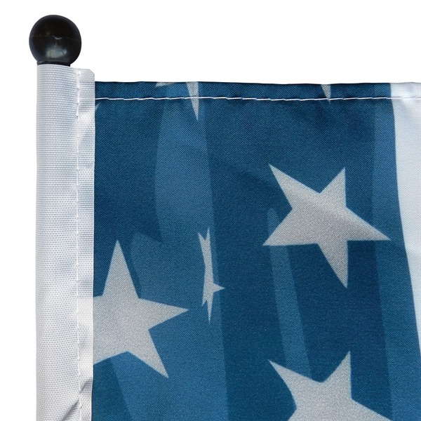 12" x 18" Single Reverse Knitted Polyester Stick Flag on a... from ASI 80228 Quinn
