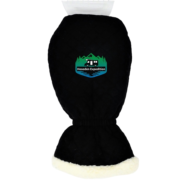 Ice scraper mitt has a heavy-duty fleece liner, durable plastic scraper... from ASI 61966 HPG / Beacon Promotions