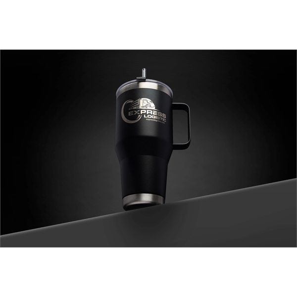 40 oz stainless steel, double-walled, & vacuum-sealed tumbler with a powder... from ASI 61966 HPG / Best Promotions USA