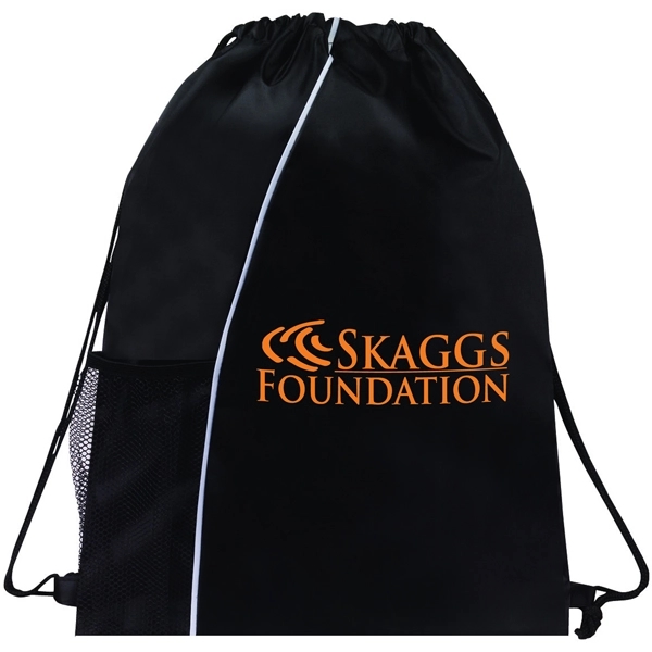 210D polyester backpack with drawstring main compartment, slide mesh pocket and... from ASI 39820 Opusline (Benmex) / Opus Line