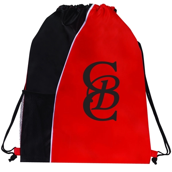 210D polyester backpack with drawstring main compartment, slide mesh pocket and... from ASI 39820 Opusline (Benmex) / Opus Line