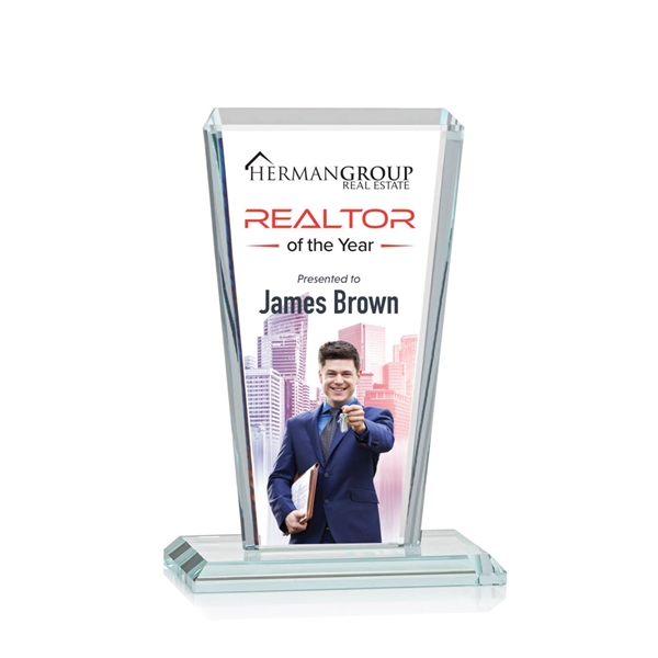 Our extraordinary beveled Starfire angular award is combined with optical crystal... from ASI 84592 St Regis Group / St Regis