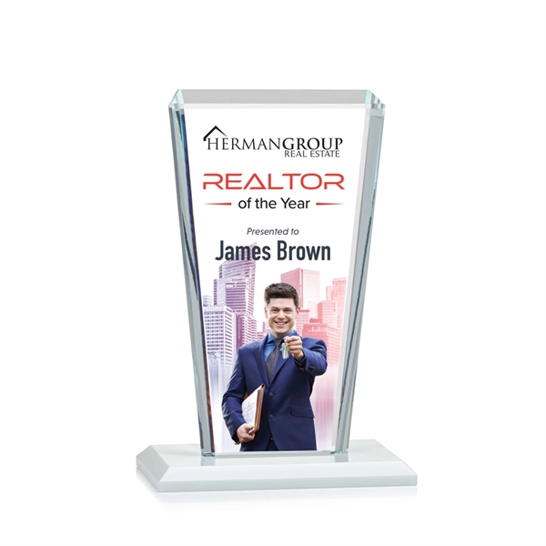 Our extraordinary beveled Starfire angular award is combined with white optical... from ASI 84592 St Regis Group / St Regis