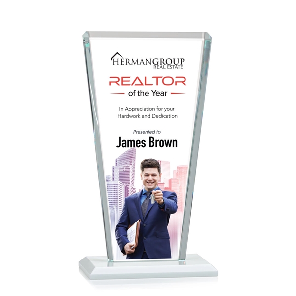 Our extraordinary beveled Starfire angular award is combined with white optical... from ASI 84592 St Regis Group / St Regis