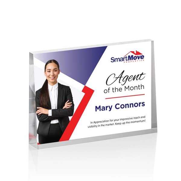 The Lansing VividPrint™ Award is a thick freestanding acrylic award that... from ASI 84592 St Regis Group / St Regis