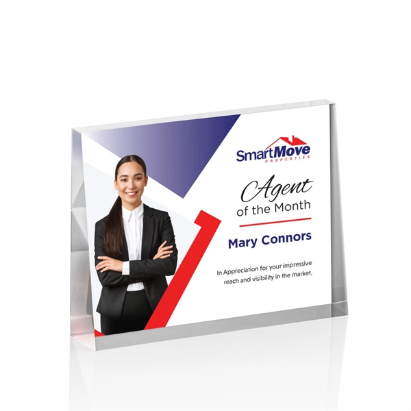 The Lansing VividPrint™ Award is a thick freestanding acrylic award that... from ASI 84592 St Regis Group / St Regis