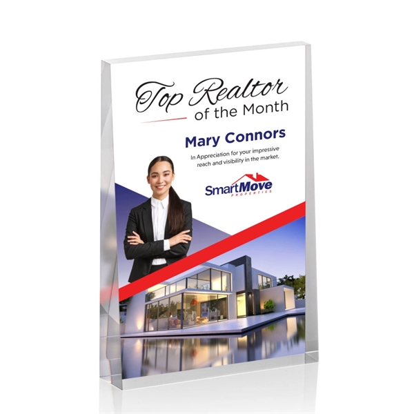 The Lansing VividPrint™ Award is a thick freestanding acrylic award that... from ASI 84592 St Regis Group / St Regis