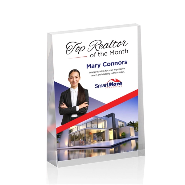 The Lansing VividPrint™ Award is a thick freestanding acrylic award that... from ASI 84592 St Regis Group / St Regis