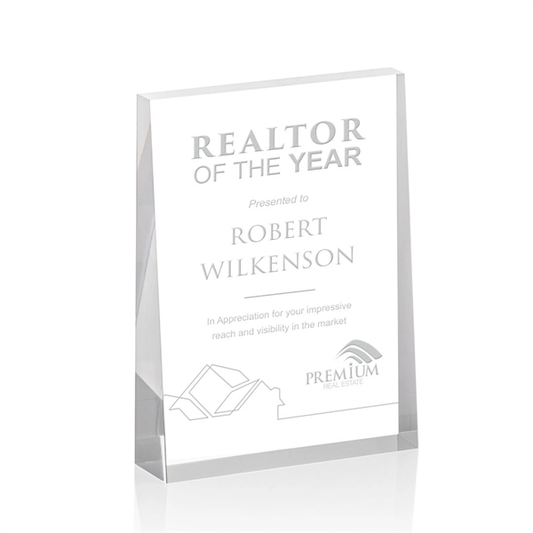 The Lansing Award is a thick freestanding acrylic award that tapers... from ASI 84592 St Regis Group / St Regis