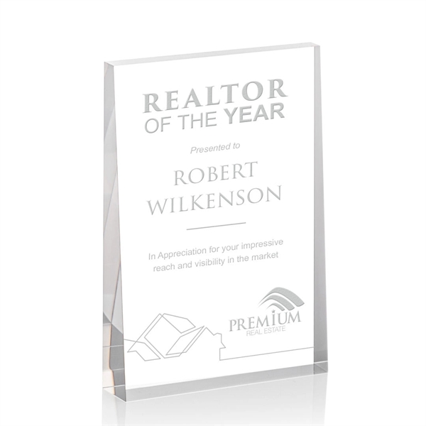 The Lansing Award is a thick freestanding acrylic award that tapers... from ASI 84592 St Regis Group / St Regis