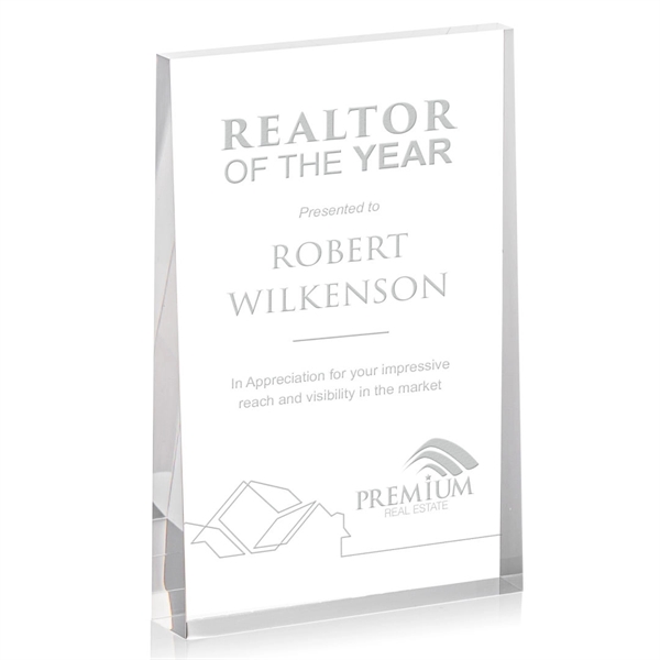 The Lansing Award is a thick freestanding acrylic award that tapers... from ASI 84592 St Regis Group / St Regis