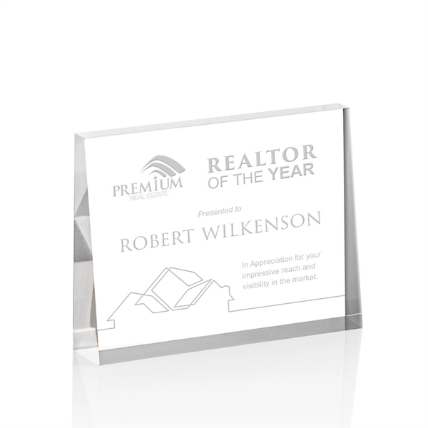 The Lansing Award is a thick freestanding acrylic award that tapers... from ASI 84592 St Regis Group / St Regis