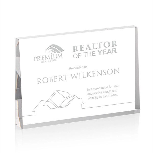 The Lansing Award is a thick freestanding acrylic award that tapers... from ASI 84592 St Regis Group / St Regis