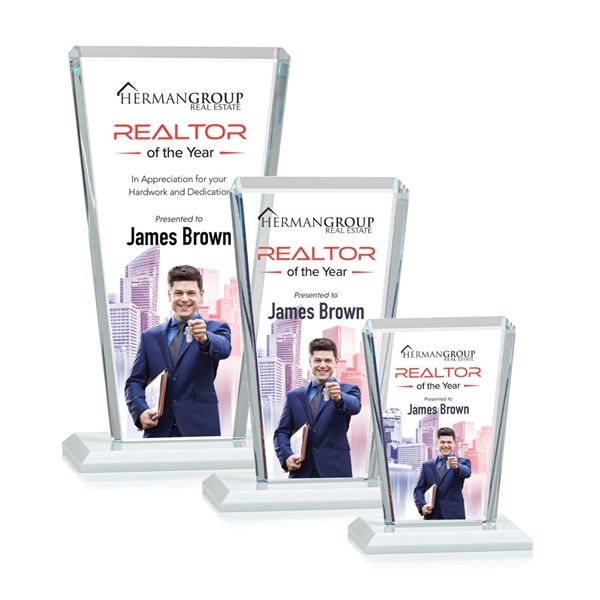 Our extraordinary beveled Starfire angular award is combined with white optical... from ASI 84592 St Regis Group / St Regis