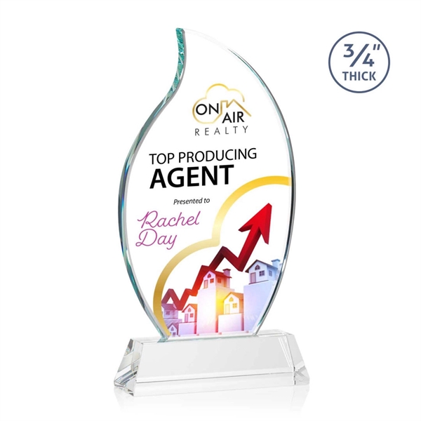 The Croydon VividPrint™ award features an elegant 3/4" thick Starfire Crystal... from ASI 84592 St Regis Group / St Regis