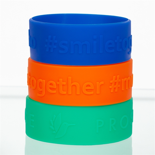 Silicone awareness wristband with embossed design.... from ASI 62088 IDProductsource
