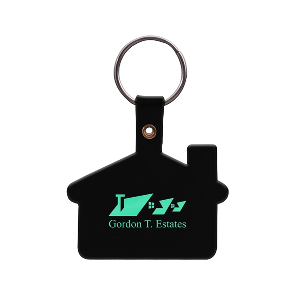 2.15" x 1.5" house-shaped soft plastic house-shaped key tag with split... from ASI 62088 IDProductsource
