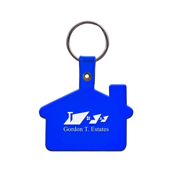 2.15" x 1.5" house-shaped soft plastic house-shaped key tag with split... from ASI 62088 IDProductsource