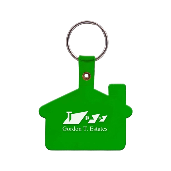 2.15" x 1.5" house-shaped soft plastic house-shaped key tag with split... from ASI 62088 IDProductsource