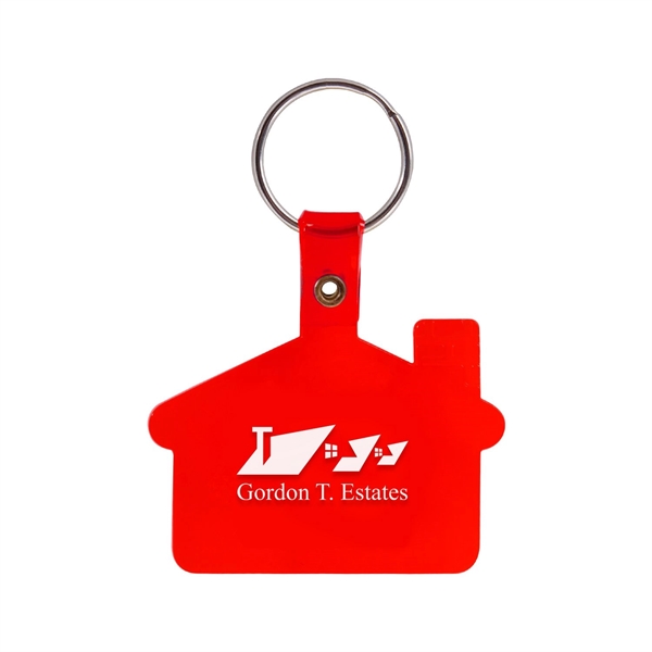 2.15" x 1.5" house-shaped soft plastic house-shaped key tag with split... from ASI 62088 IDProductsource