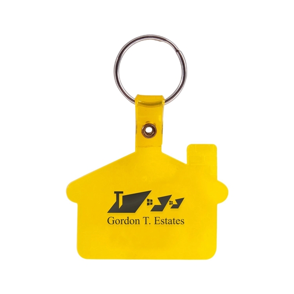 2.15" x 1.5" house-shaped soft plastic house-shaped key tag with split... from ASI 62088 IDProductsource