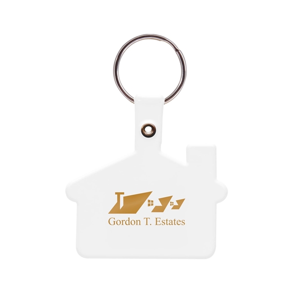 2.15" x 1.5" house-shaped soft plastic house-shaped key tag with split... from ASI 62088 IDProductsource