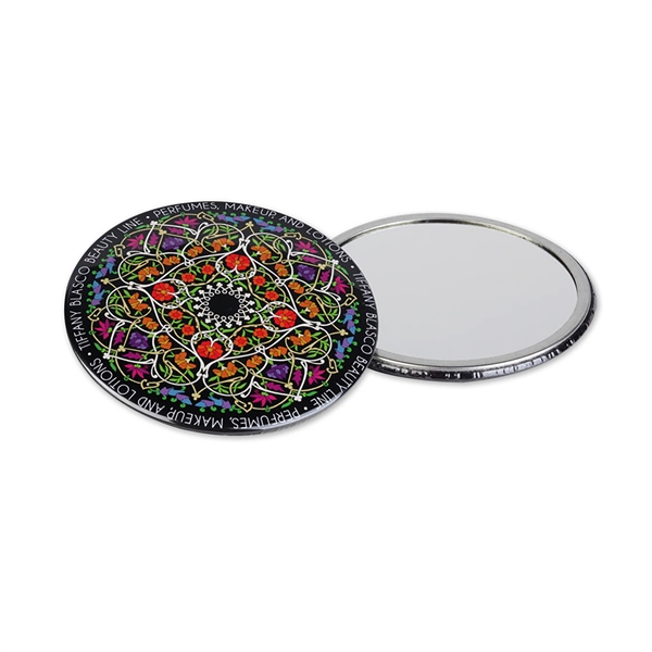 3.5" round celluloid button with mirror.... from ASI 62088 IDProductsource