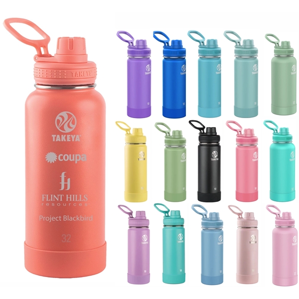 TAKEYA Actives Insulated Water Bottle With Spout Lid 32 oz... from ASI 72657 Active Life Promo / Active Life