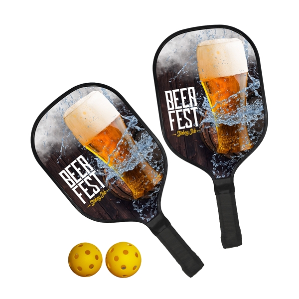 Pickleball set with 2 paddles, 2 high-visibility indoor pickleballs and a... from ASI 76730 Peerless Umbrella Co Inc / Threads By Peerless