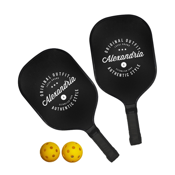 Pickleball set with 2 paddles, 2 high-visibility indoor pickleballs and a... from ASI 76730 Peerless Umbrella Co Inc / Threads By Peerless