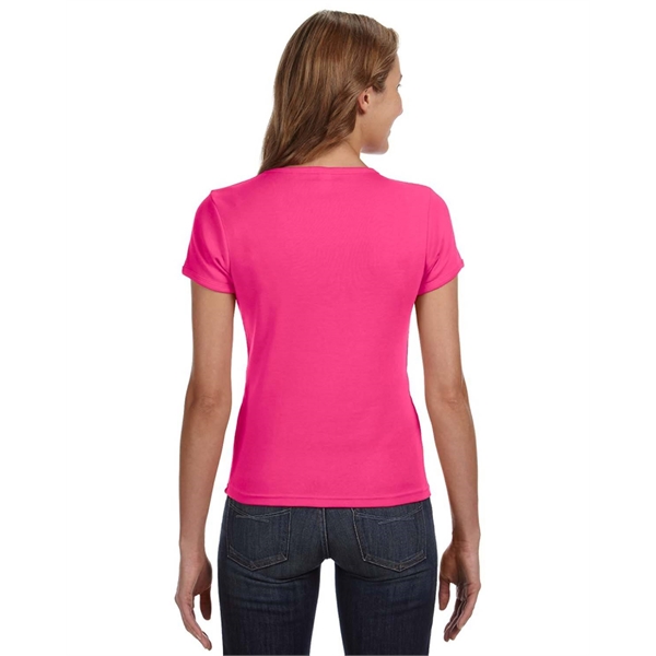 Anvil ladies' 1x1 baby rib scoop t-shirt made of preshrunk 100%... from ASI 34063 alphabroder