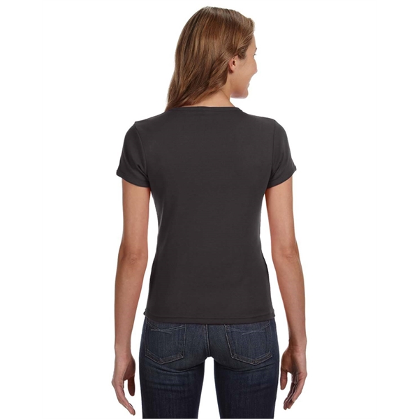 Anvil ladies' 1x1 baby rib scoop t-shirt made of preshrunk 100%... from ASI 34063 alphabroder