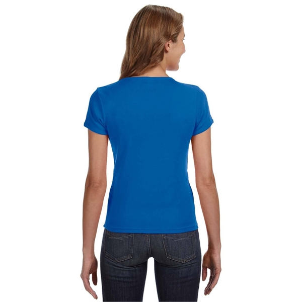 Anvil ladies' 1x1 baby rib scoop t-shirt made of preshrunk 100%... from ASI 34063 alphabroder