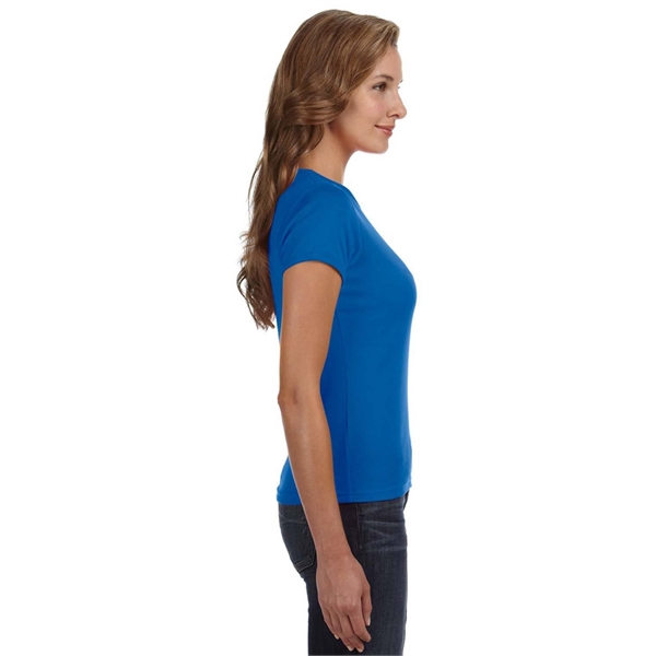 Anvil ladies' 1x1 baby rib scoop t-shirt made of preshrunk 100%... from ASI 34063 alphabroder
