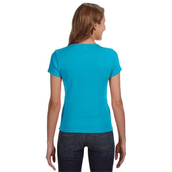 Anvil ladies' 1x1 baby rib scoop t-shirt made of preshrunk 100%... from ASI 34063 alphabroder