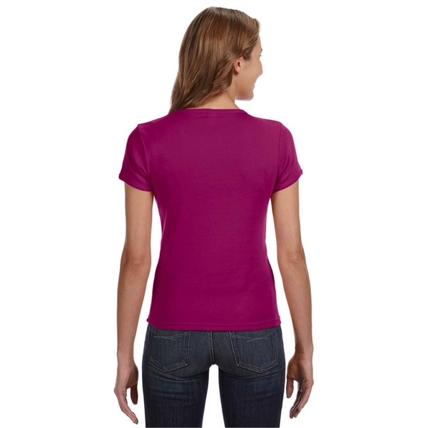 Anvil ladies' 1x1 baby rib scoop t-shirt made of preshrunk 100%... from ASI 34063 alphabroder