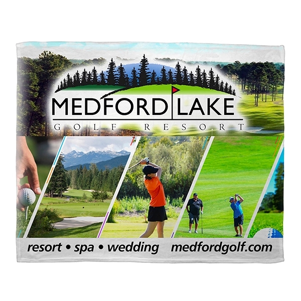 60" x 50" 300GSM polyester microfiber fleece blanket.... from ASI 62660 Innovation Line