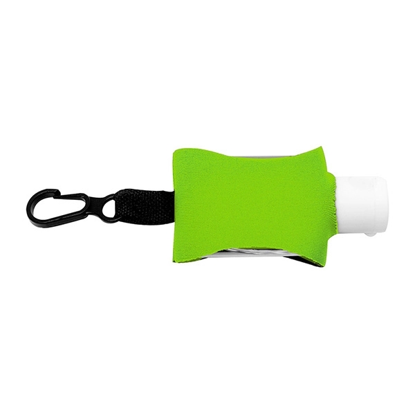 .5 ounce flip-top bottle of gel hand sanitizer in neoprene holder... from ASI 62660 Innovation Line