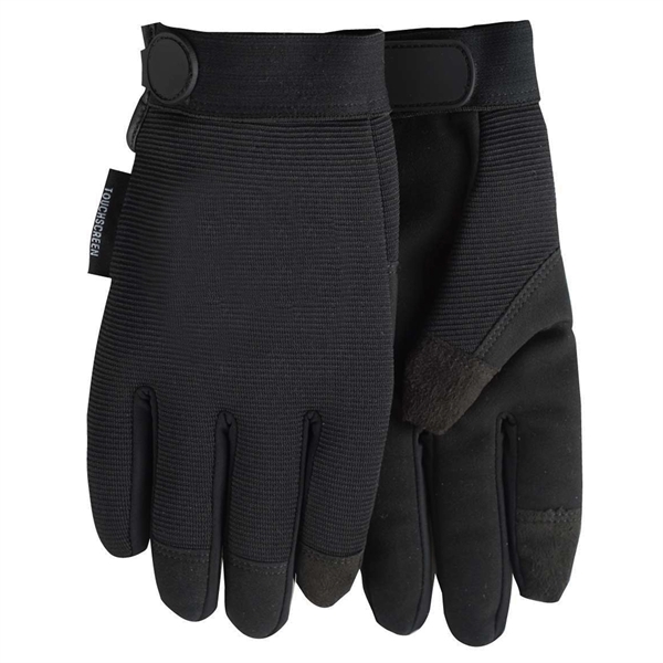 Synthetic suede palm and spandex back wtih first finger and thumb... from ASI 90160 Suntex Industries