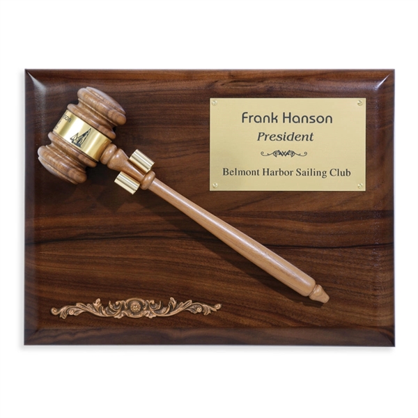 Removable walnut gavel plaque, 9" x 12".... from ASI 84592 St Regis Group / R S Owens & Co Inc