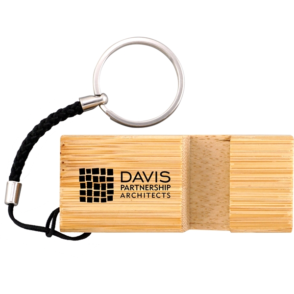 Bamboo Phone Stand Keychain... from ASI 30208 A P Specialties / AP Specialties