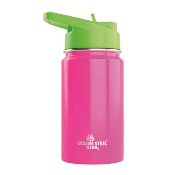 Kids double wall vacuum insulated stainless steel water bottle with coated... from ASI 72657 Active Life Promo / Apres Ski
