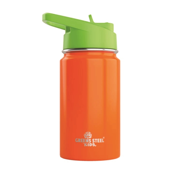 Kids double wall vacuum insulated stainless steel water bottle with coated... from ASI 72657 Active Life Promo / Apres Ski
